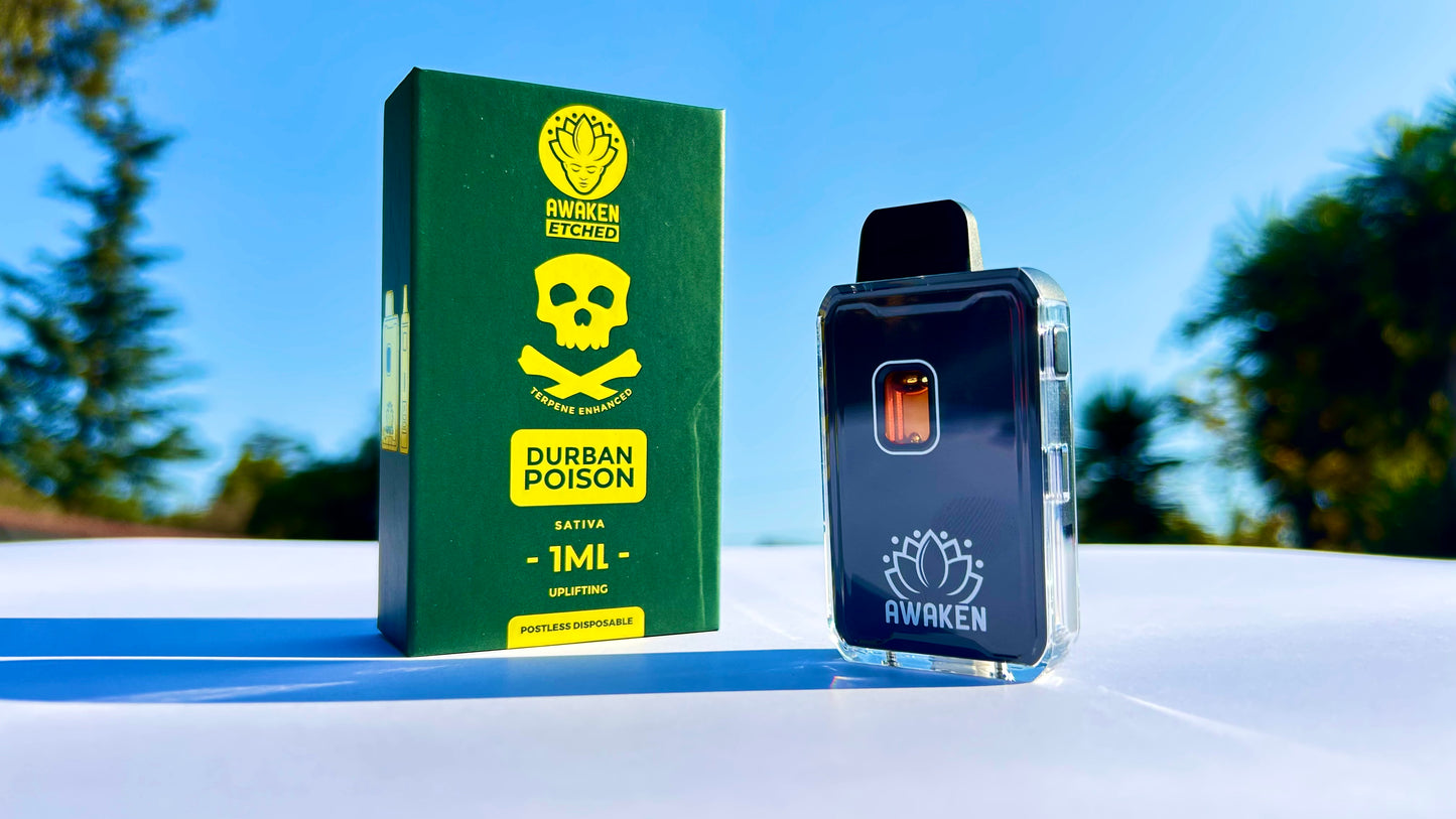 Awaken Etched Disposable Vape - “Durban Poison”