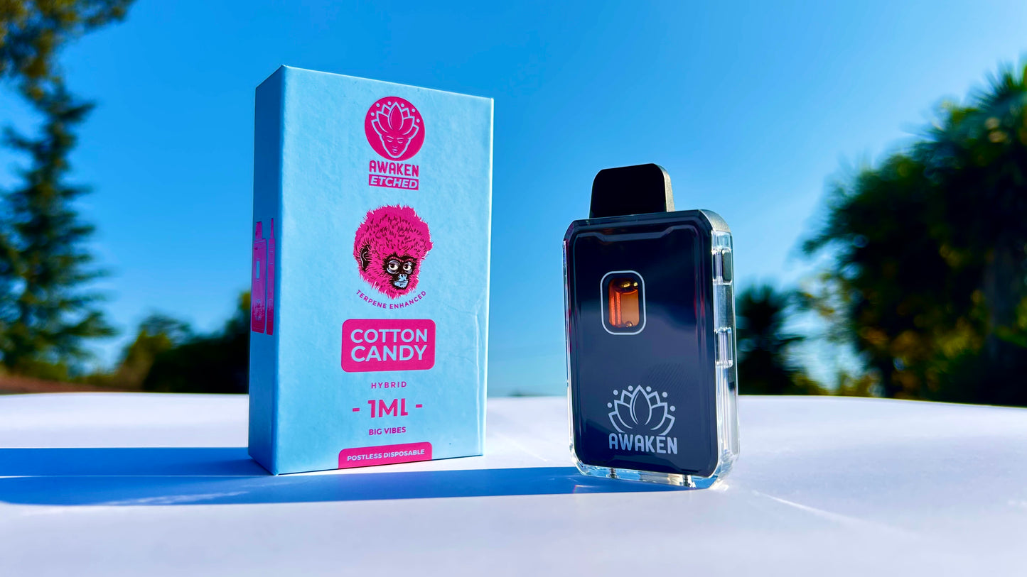 Awaken Etched Disposable Vape - “Cotton Candy”